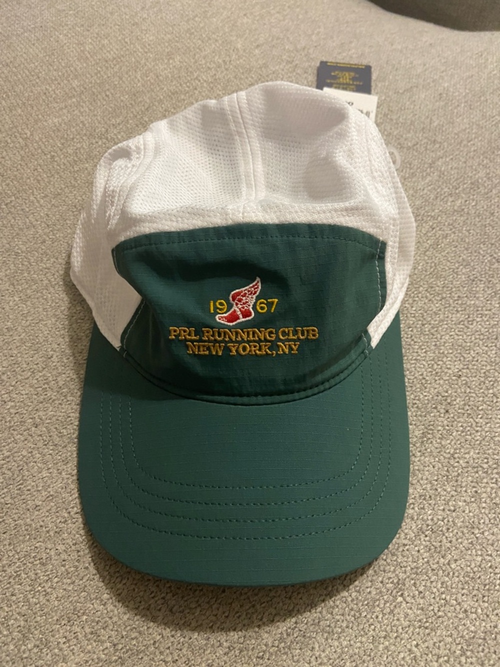 Polo Ralph Lauren PRL Running Club New York NY Mesh Back Cap - Green & White